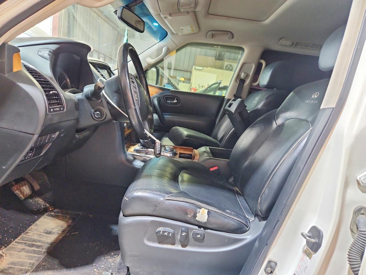 2013 Infiniti Qx56 Base White vin: JN8AZ2NE5D9040686