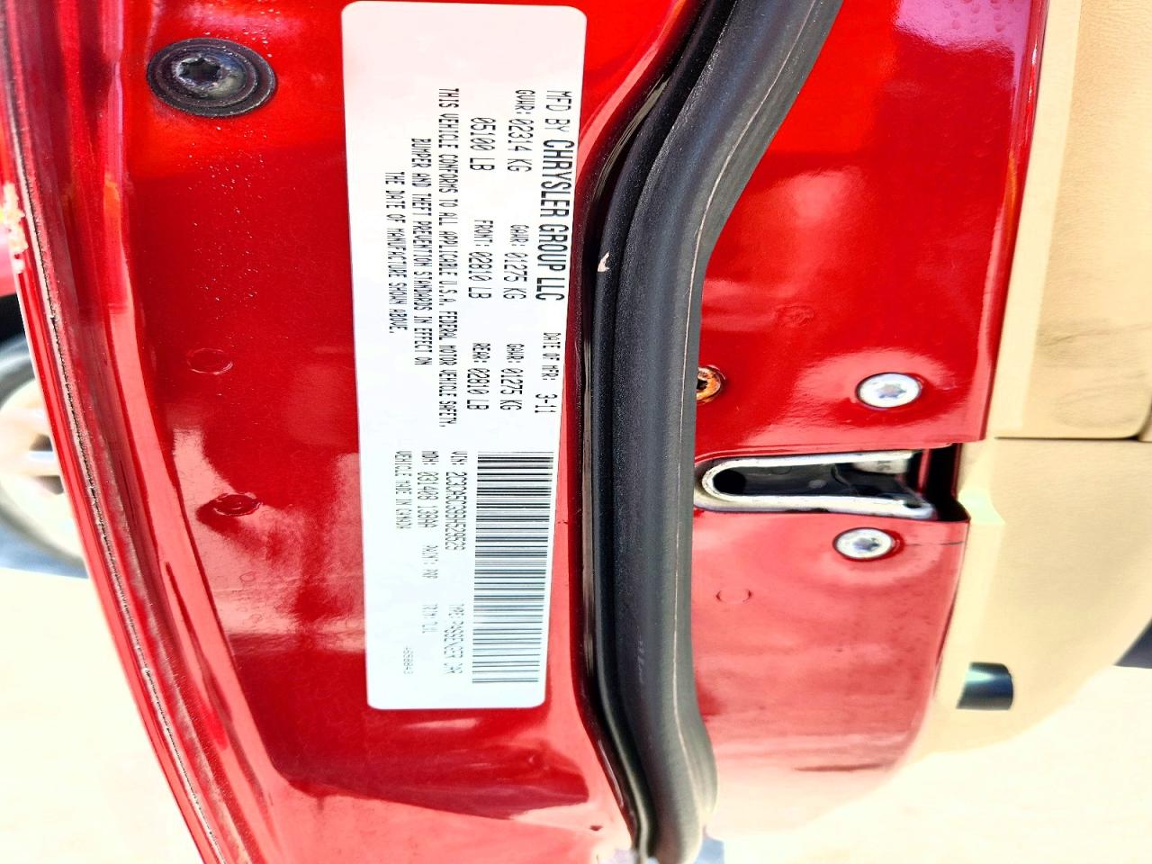 2011 Chrysler 300 Limited Red vin: 2C3CA5CG9BH529529
