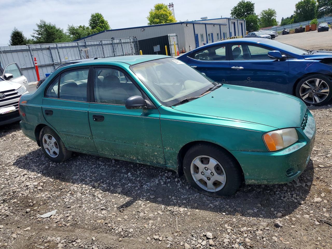 2001 Hyundai Accent Gl Green vin: KMHCG45C91U169698