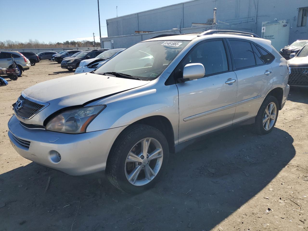 2008 Lexus Rx 400h Silver vin: JTJHW31U582043072