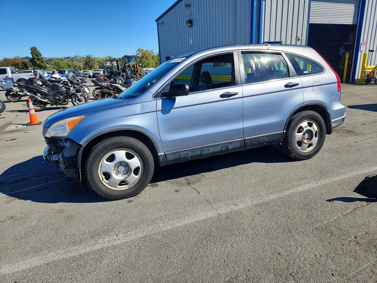 2007 Honda Cr-v Lx Blue vin: JHLRE48387C020670