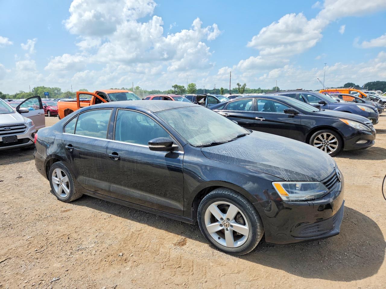 2013 Volkswagen Jetta Tdi Black vin: 3VW3L7AJ0DM408857