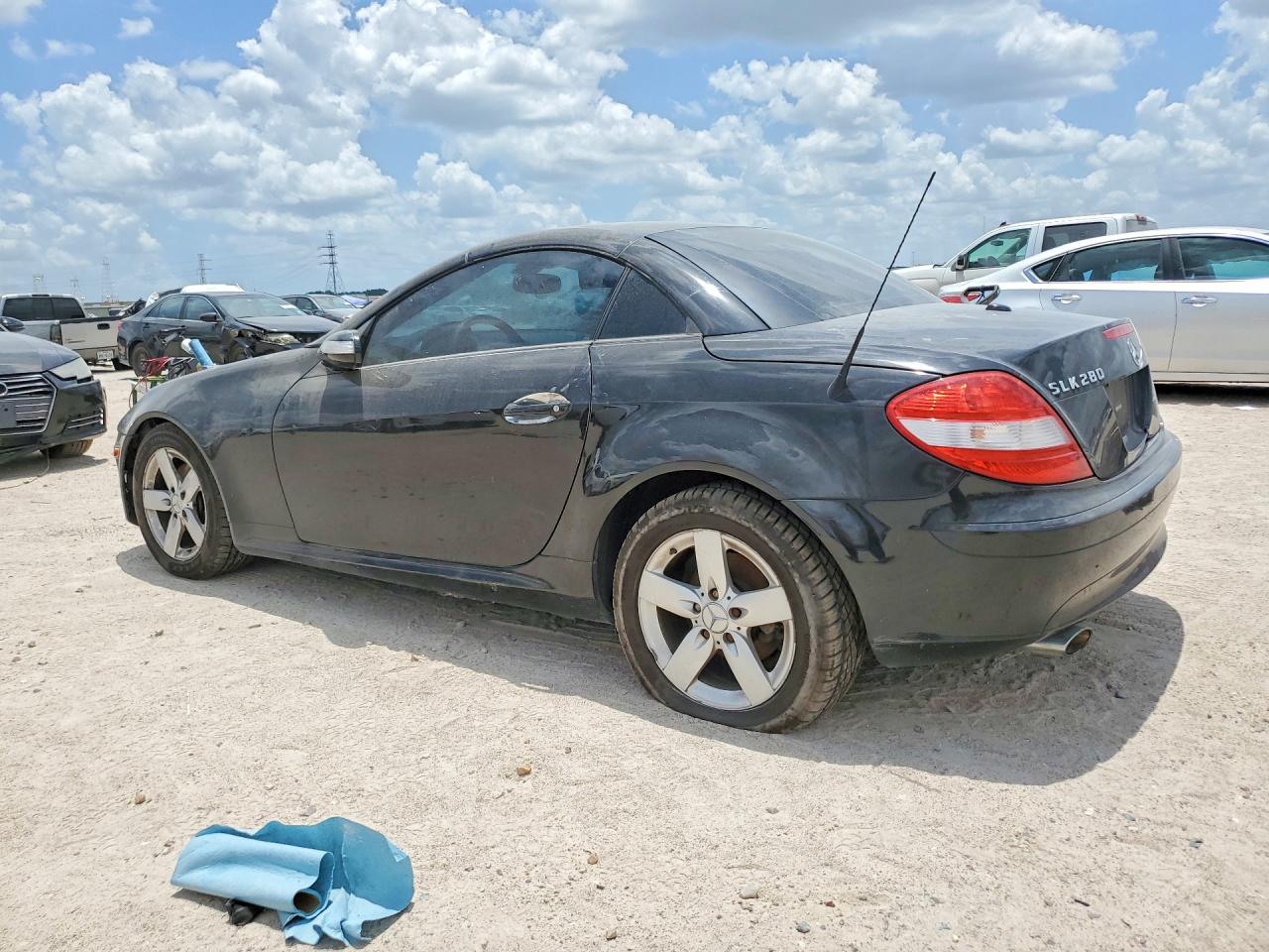 2007 Mercedes-benz Slk 280 Black vin: WDBWK54F87F145051
