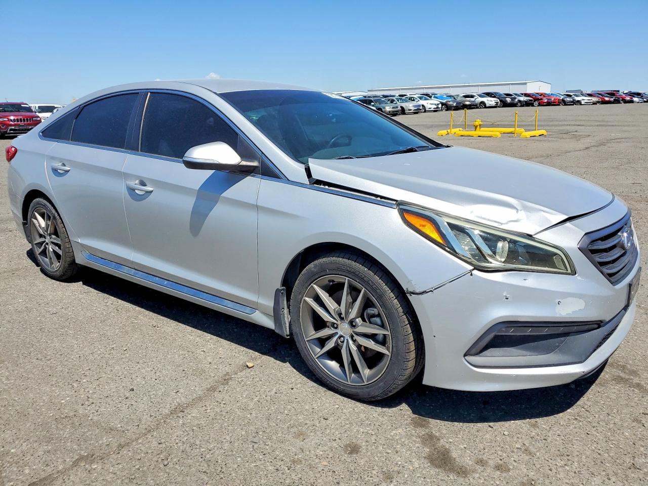 2017 Hyundai Sonata Sport 2.0t Silver vin: 5NPE34AB3HH504528