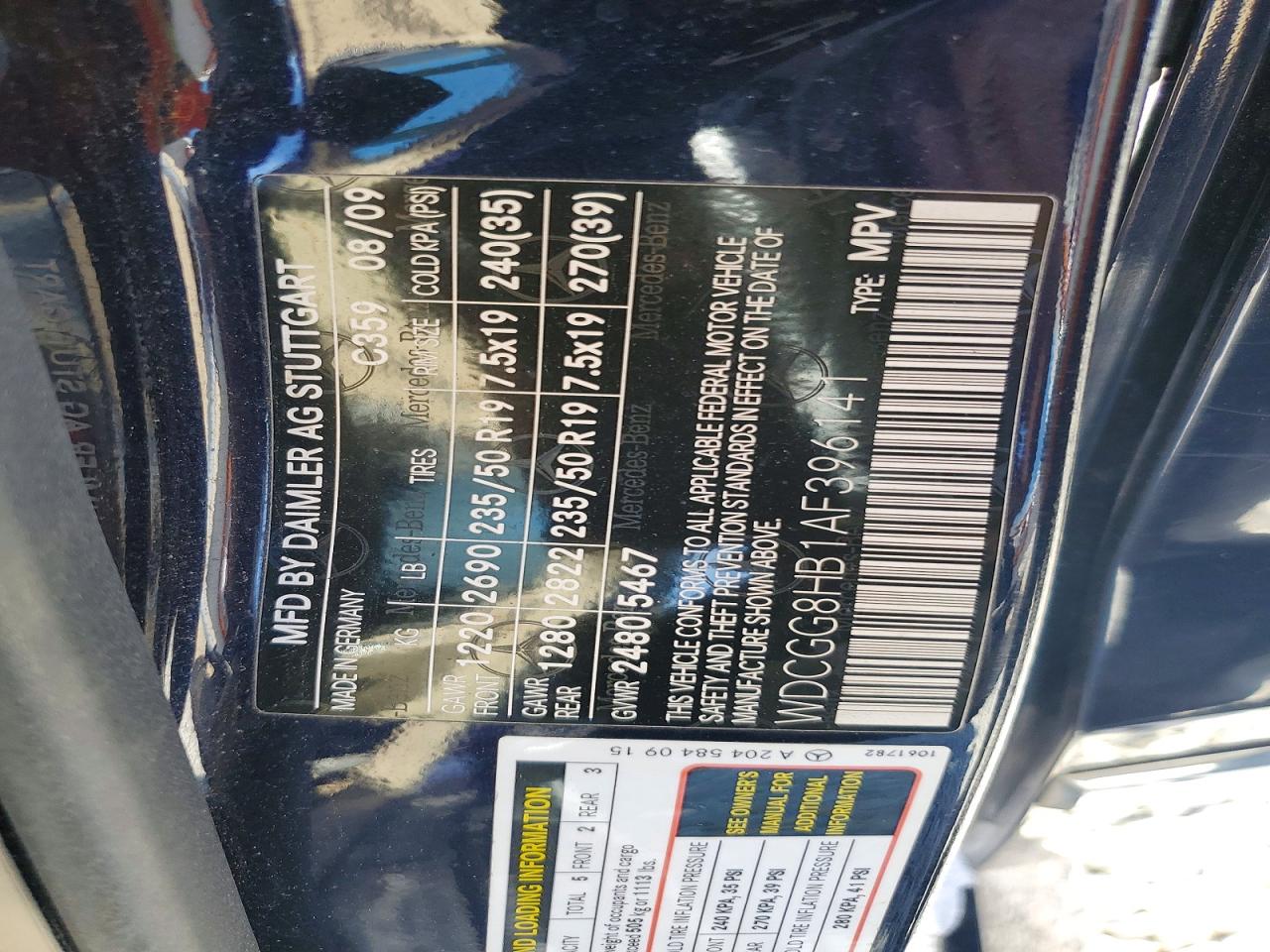 2010 Mercedes-benz Glk 350 4matic Blue vin: WDCGG8HB1AF396141