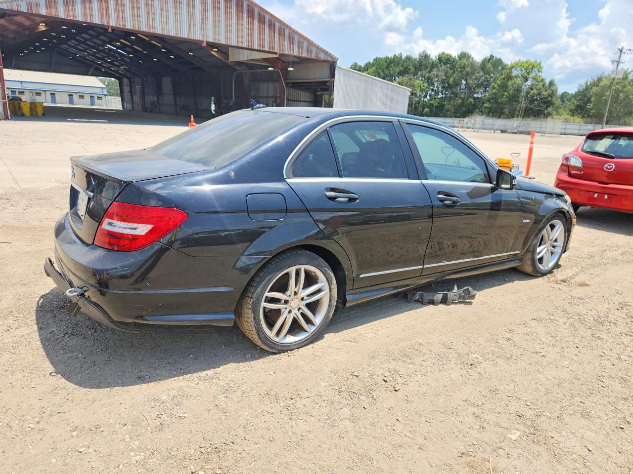 2012 Mercedes-benz C 250 Black vin: WDDGF4HB7CR220879