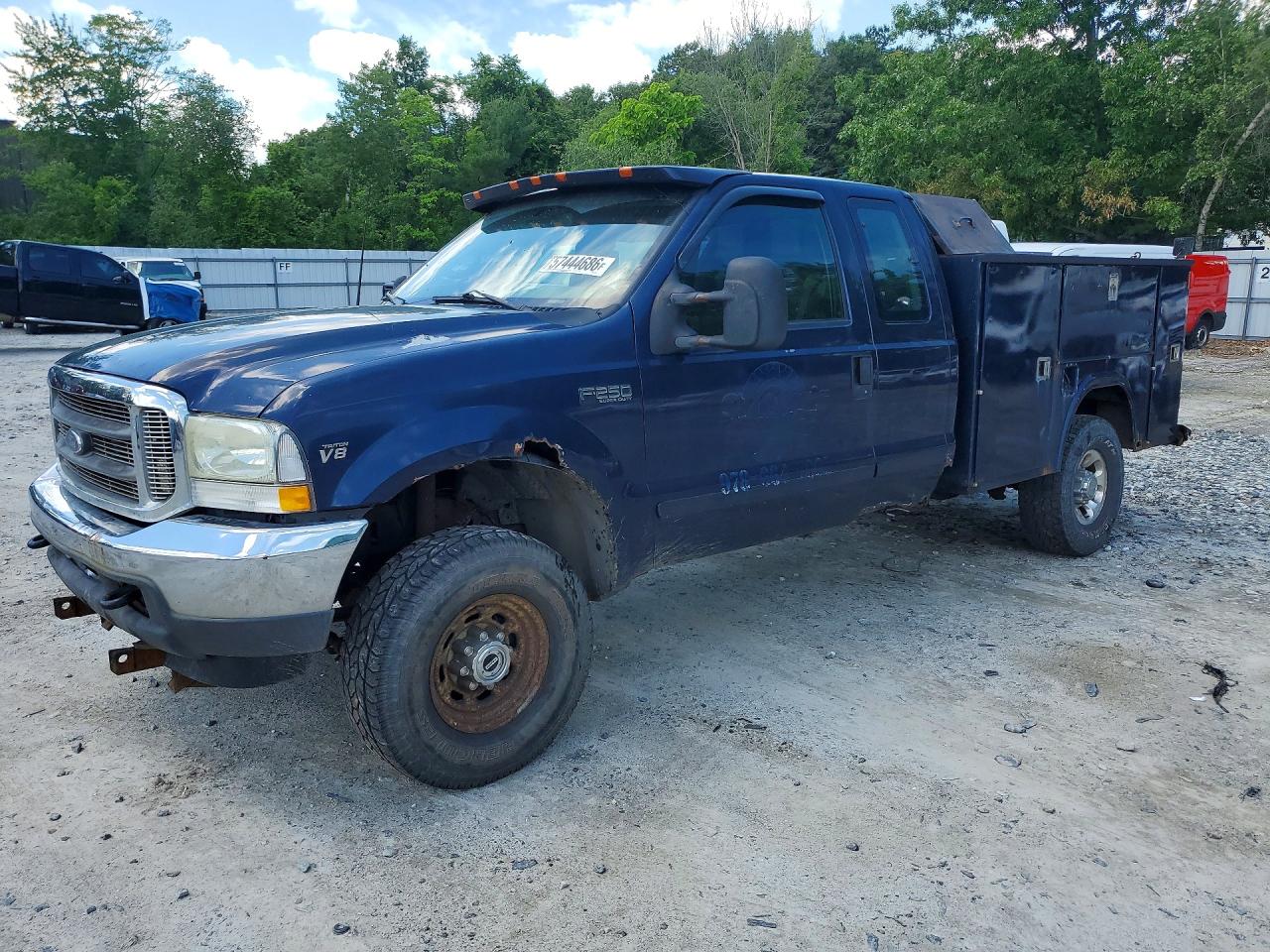 2002 Ford F250 Super Duty Blue vin: 1FTNX21LX2EA59679