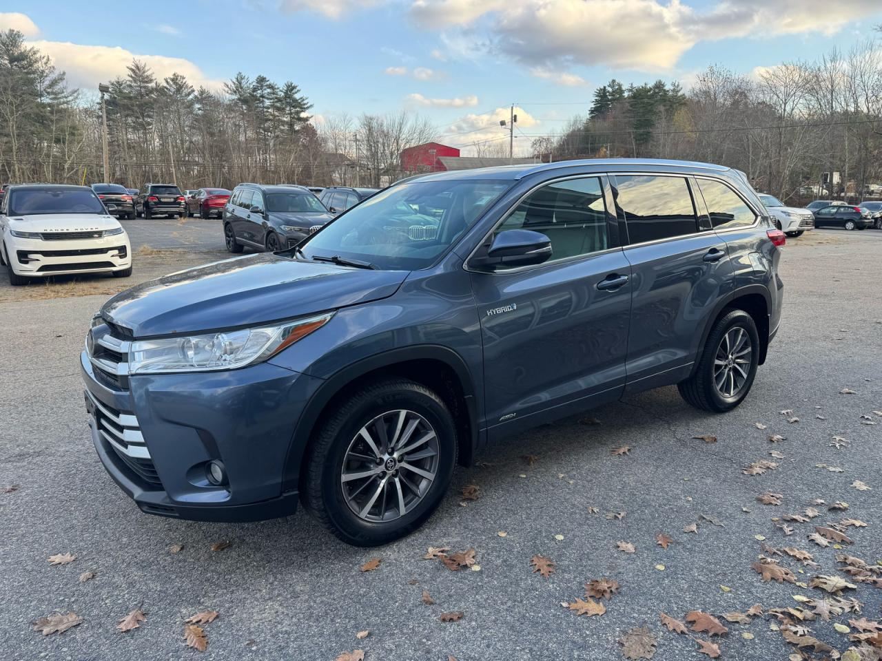 2018 Toyota Highlander Hybrid Синий vin: 5TDJGRFH1JS037638