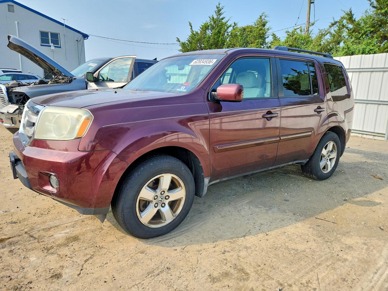 2009 Honda Pilot Ex Red vin: 5FNYF48459B010912