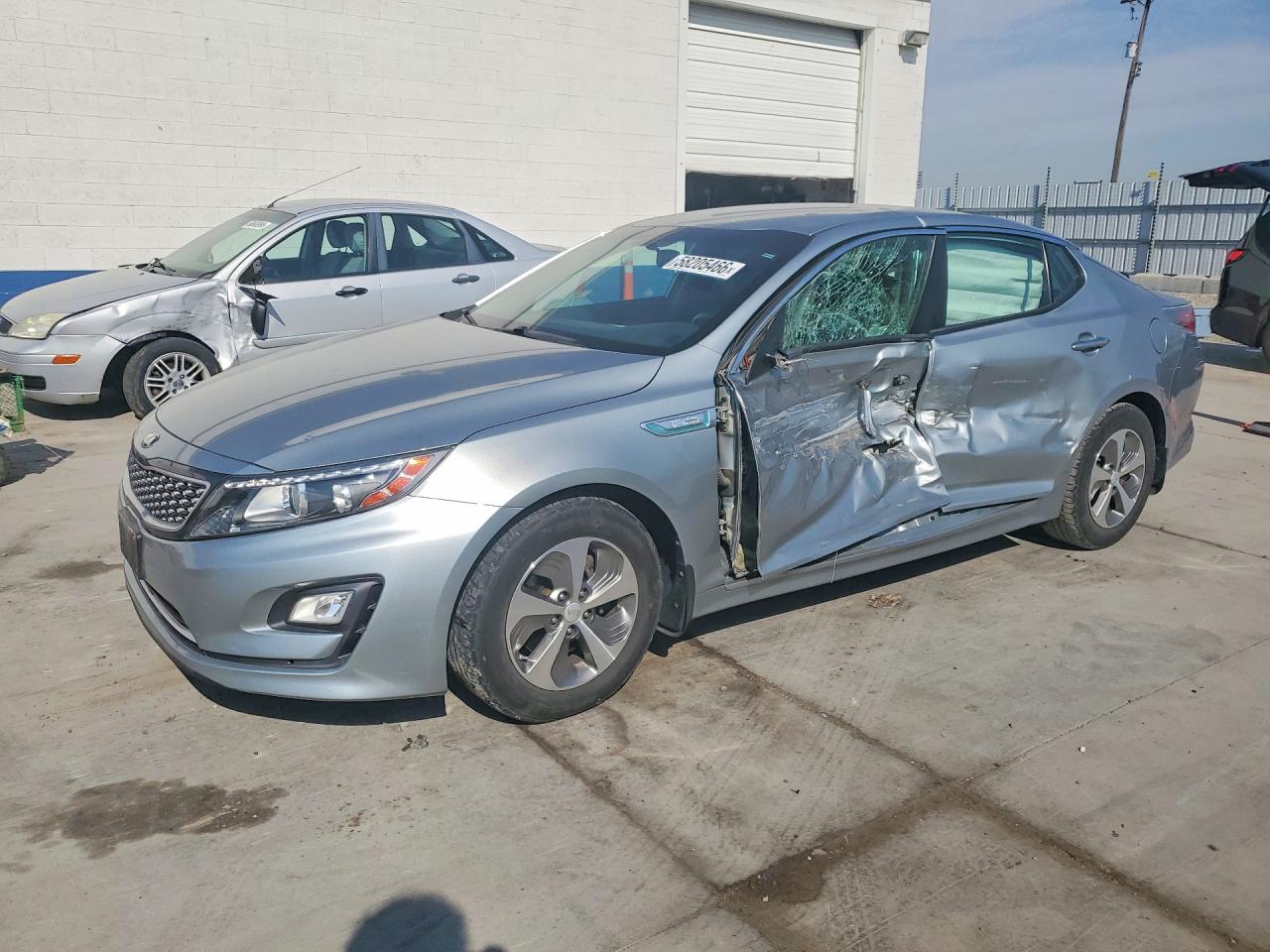 2014 Kia Optima Hybrid Серебряный vin: KNAGM4AD9E5071684