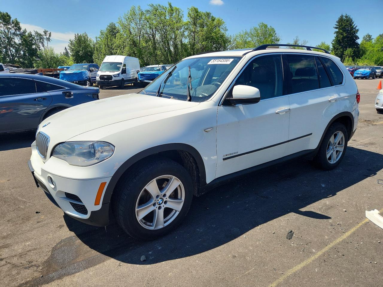 2013 Bmw X5 Xdrive35d White vin: 5UXZW0C59D0B92717