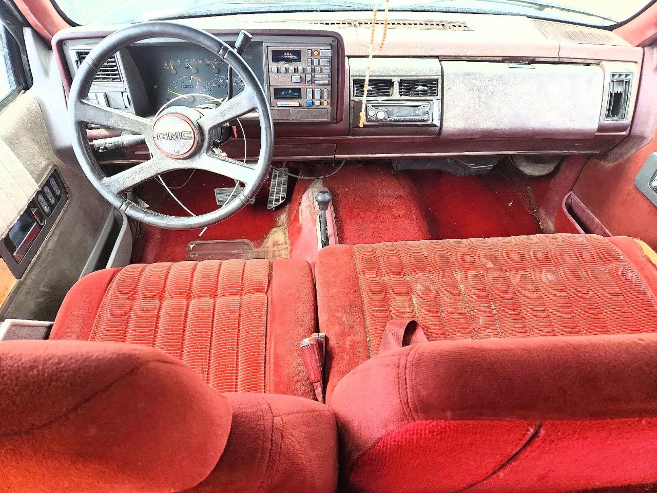 1992 Gmc Sierra K2500 Темно-бордовый vin: 2GTGK29KXN1505435