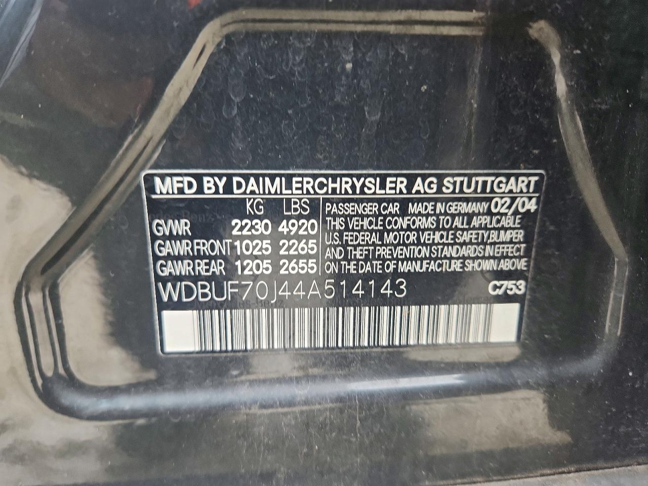 2004 Mercedes-benz E 500 Gray vin: WDBUF70J44A514143