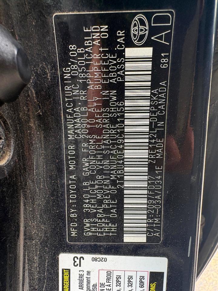 2009 Toyota Corolla S Black vin: 2T1BU40E49C101156