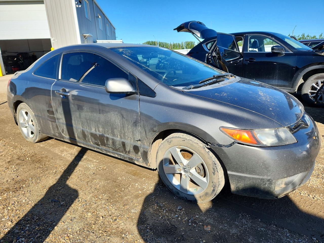 2007 Honda Civic Lx Gray vin: 2HGFG11697H013688