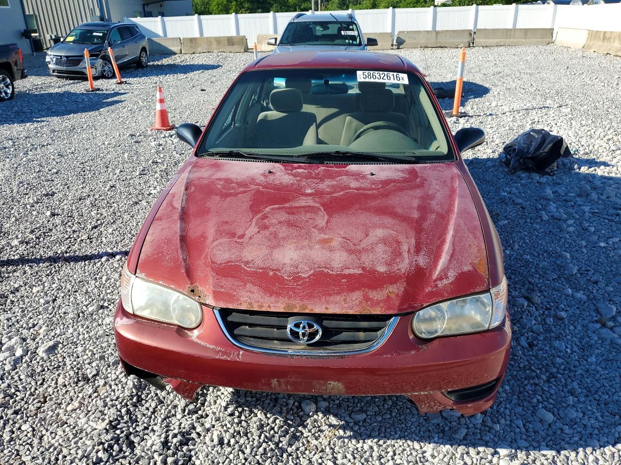 2001 Toyota Corolla Ce Red vin: 2T1BR12E01C432804