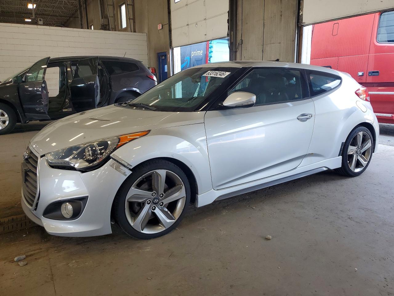 2013 Hyundai Veloster Turbo Silver vin: KMHTC6AEXDU083206