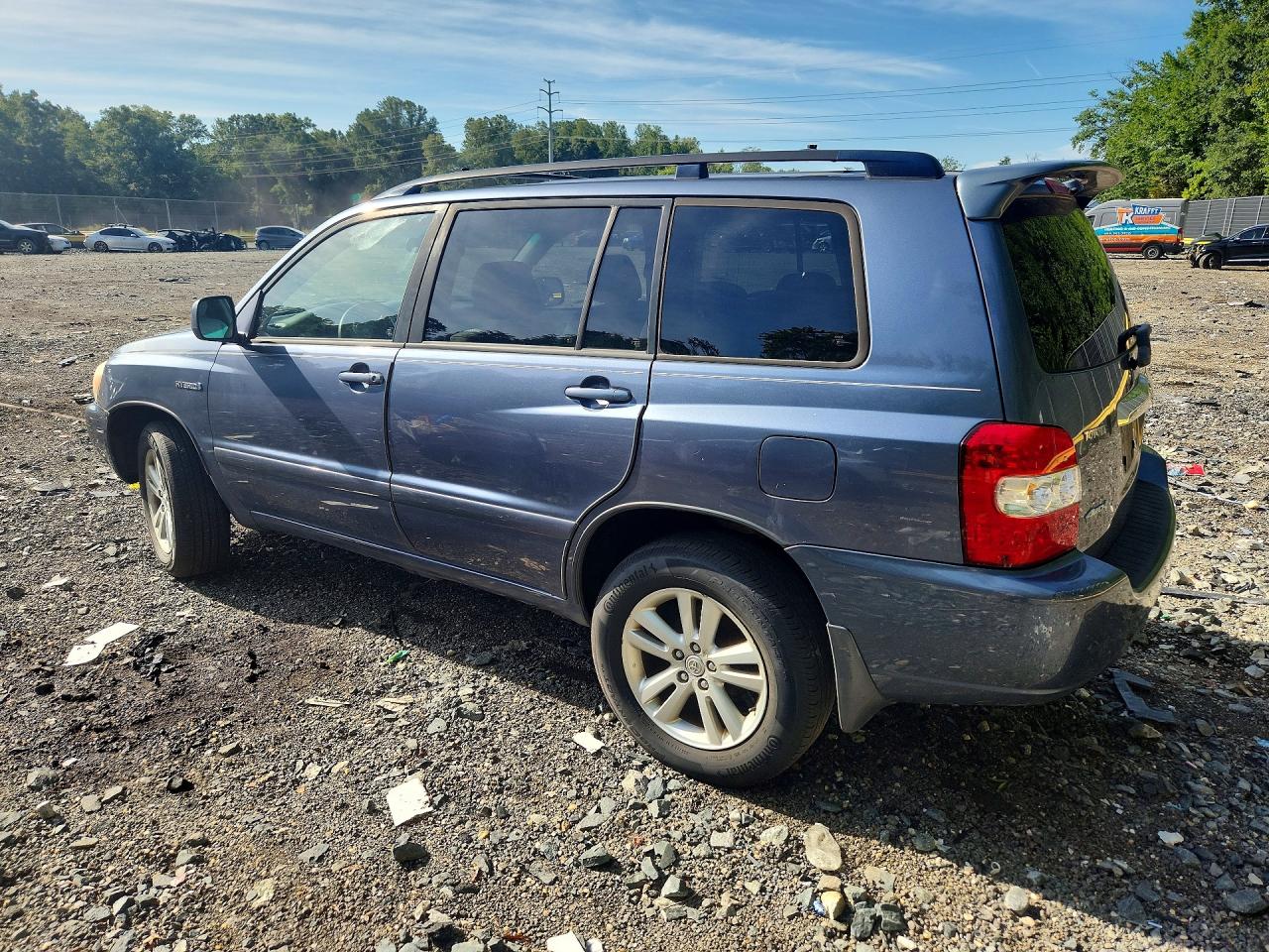 2006 Toyota Highlander Hybrid Blue vin: JTEEW21A560022782