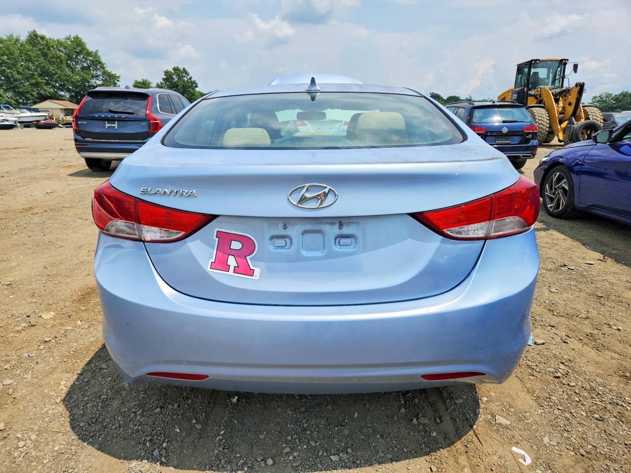 2012 Hyundai Elantra Gls Blue vin: KMHDH4AE7CU318914