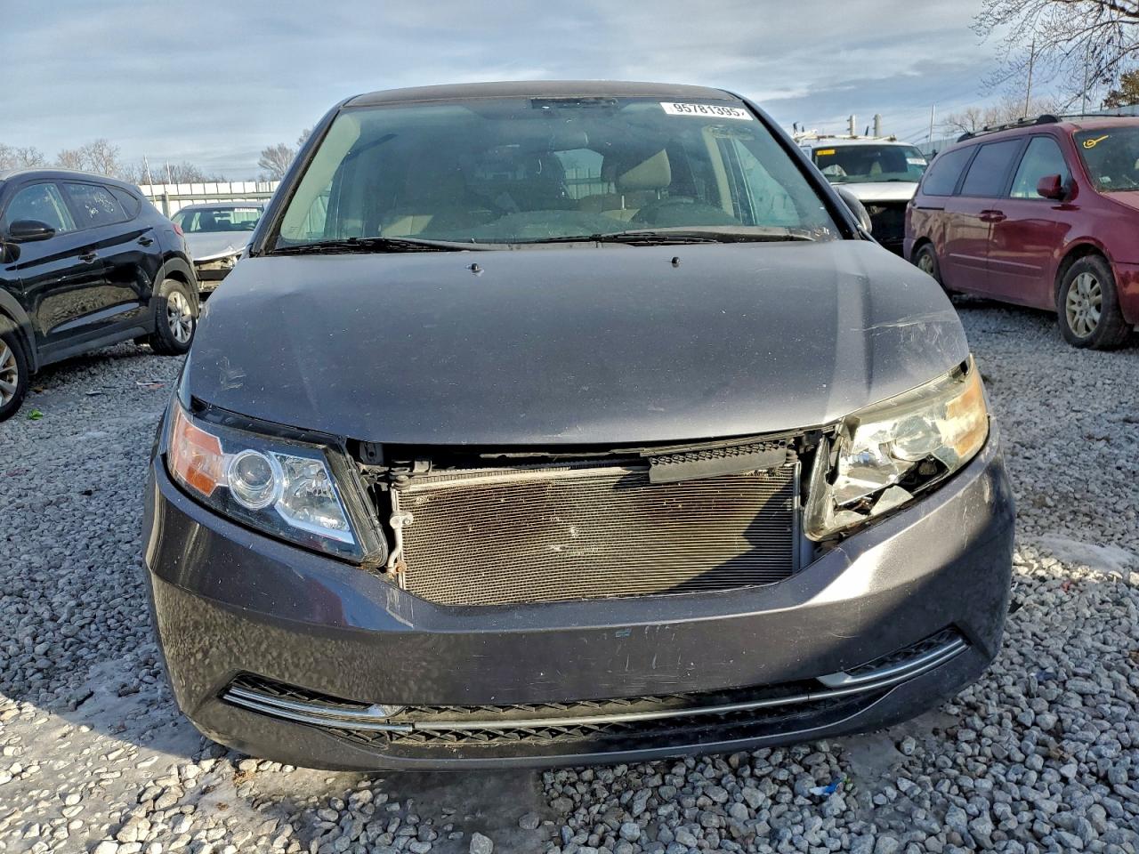 2014 Honda Odyssey Lx Gray vin: 5FNRL5H2XEB026826