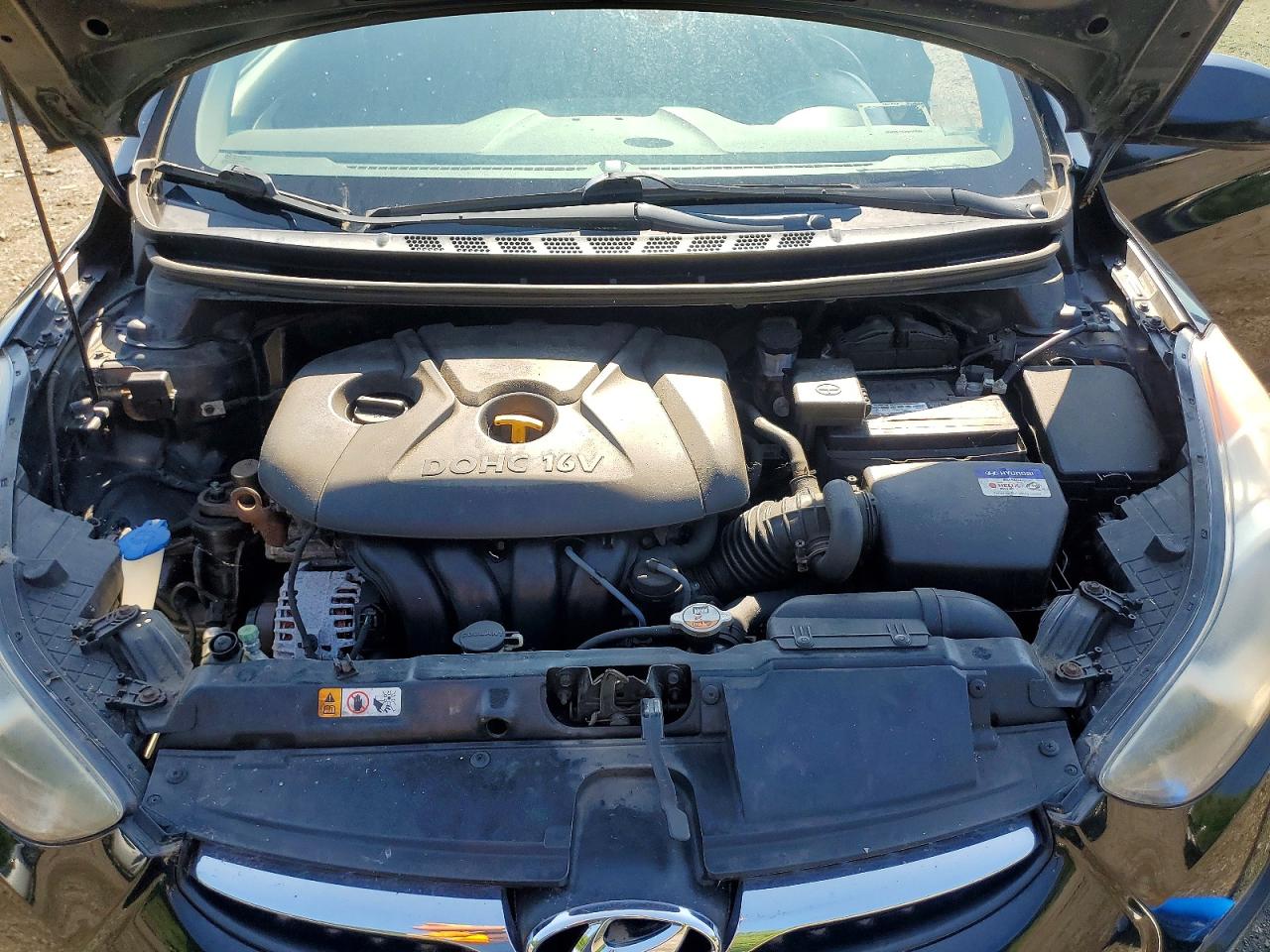 2013 Hyundai Elantra Gls Black vin: KMHDH4AE8DU765253