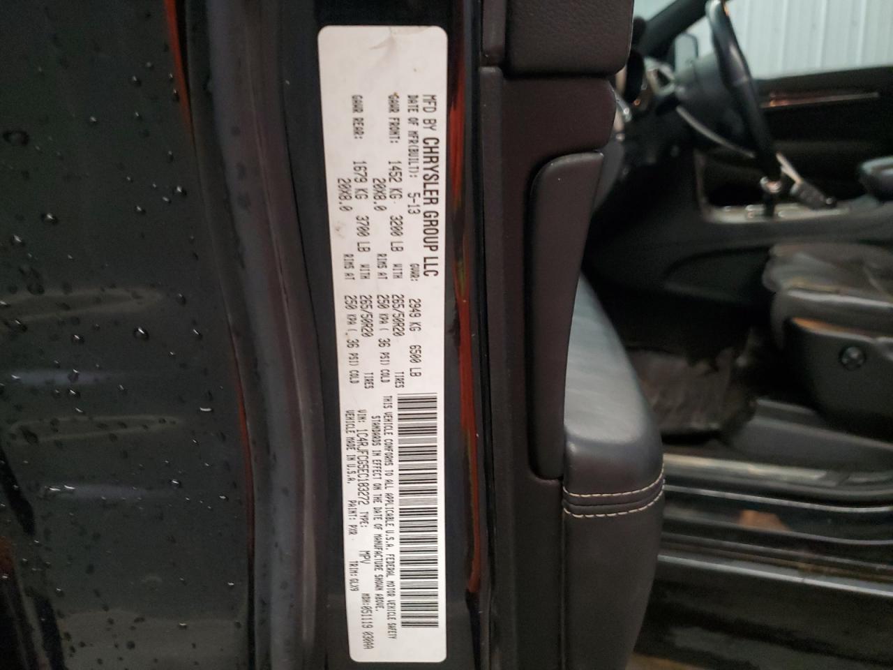 2014 Jeep Grand Cherokee Overland Black vin: 1C4RJFCG5EC183272