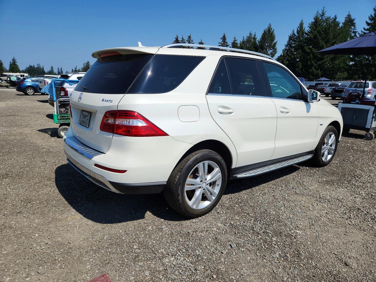 2012 Mercedes-benz Ml 350 4matic White vin: 4JGDA5HB7CA069411