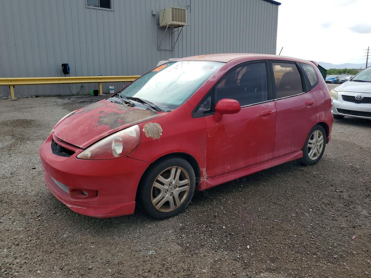2008 Honda Fit Sport Red vin: JHMGD386X8S038556