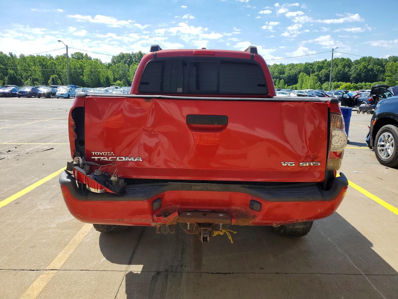 2009 Toyota Tacoma Double Cab Red vin: 3TMLU42NX9M026973