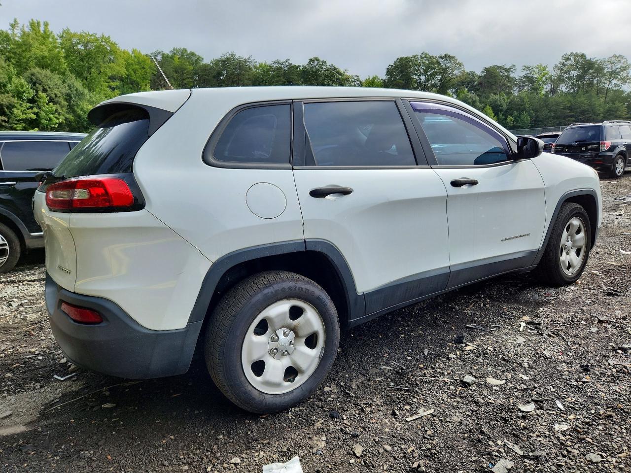 2014 Jeep Cherokee Sport White vin: 1C4PJLAB6EW318917
