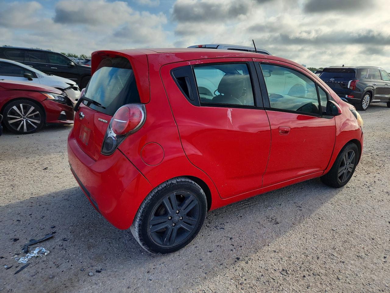 2013 Chevrolet Spark Ls Red vin: KL8CB6S95DC624430