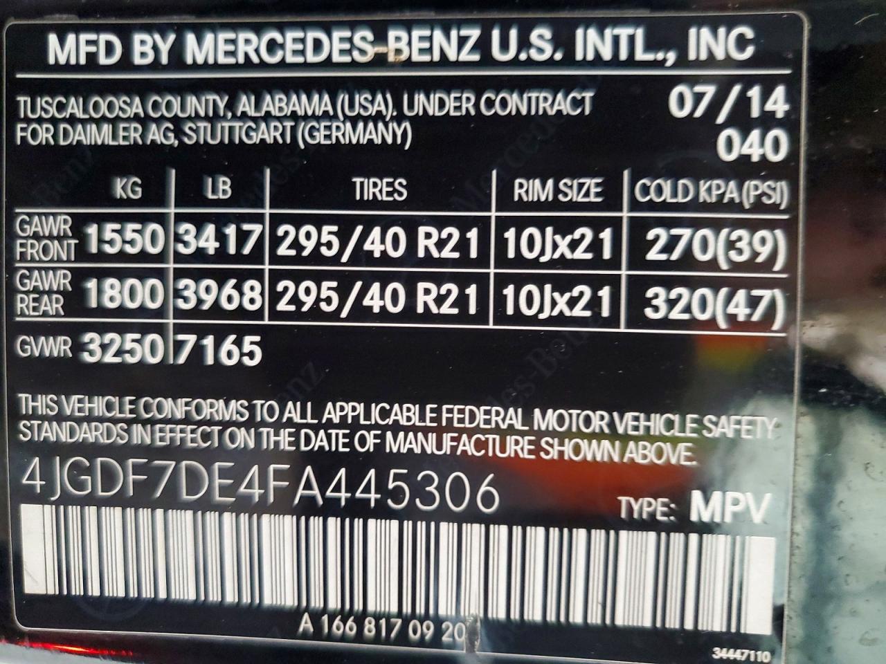 2015 Mercedes-benz Gl 550 4matic Black vin: 4JGDF7DE4FA445306