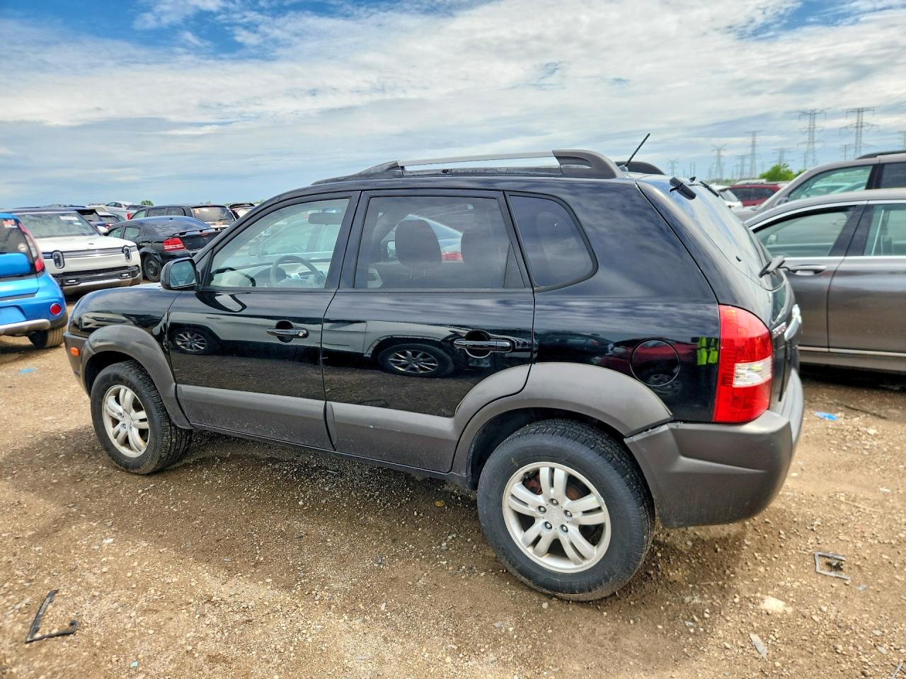 2007 Hyundai Tucson Se Черный vin: KM8JN72D77U483502