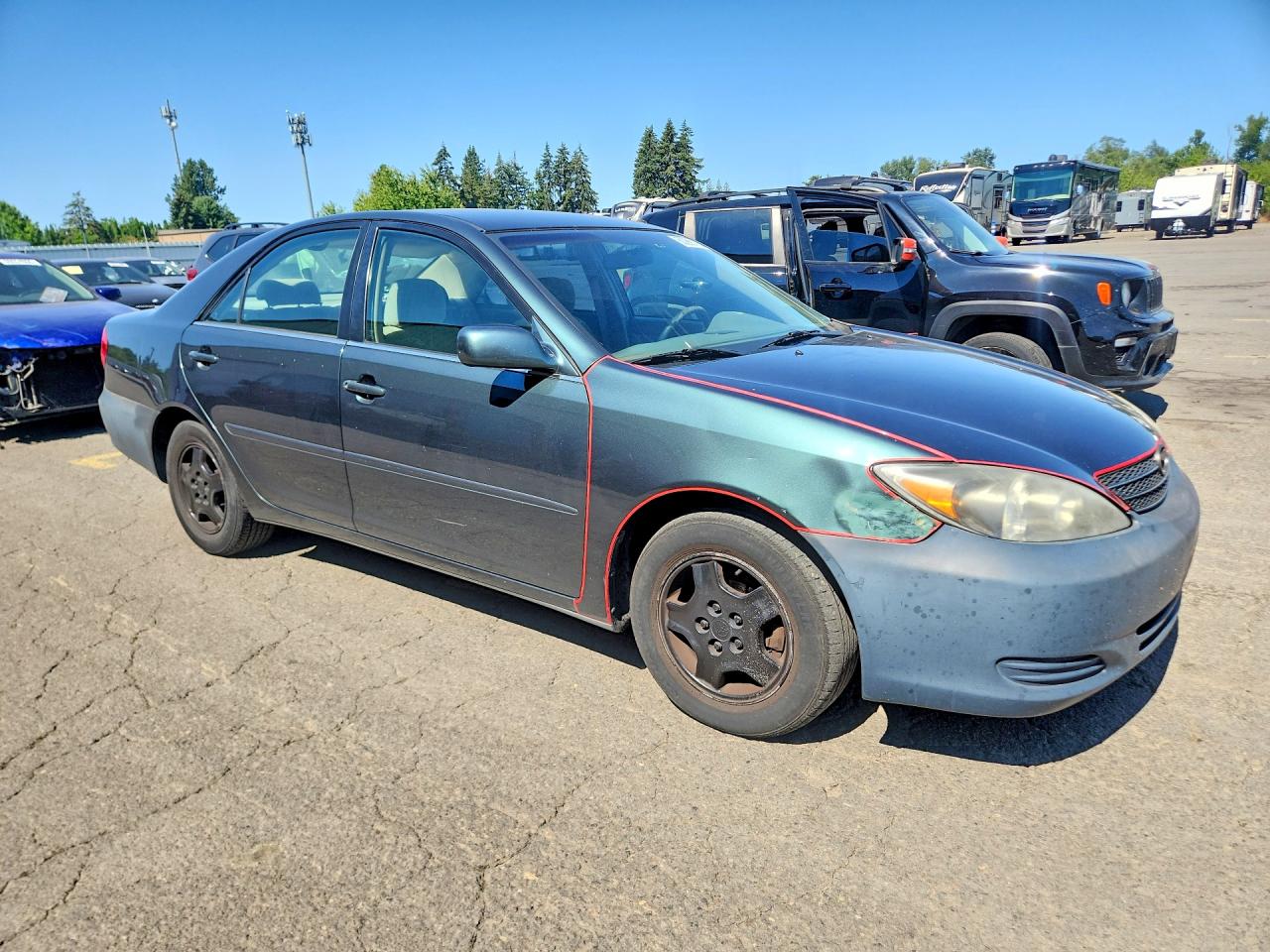 2003 Toyota Camry Le V6 Green vin: 4T1BF32K43U545070
