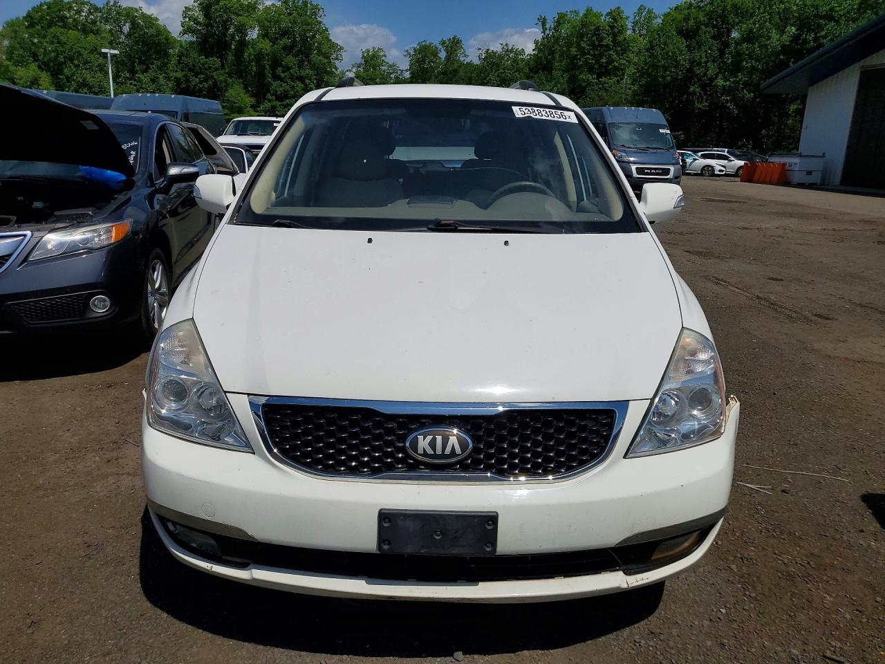2014 Kia Sedona Lx Белый vin: KNDMG4C78E6539533