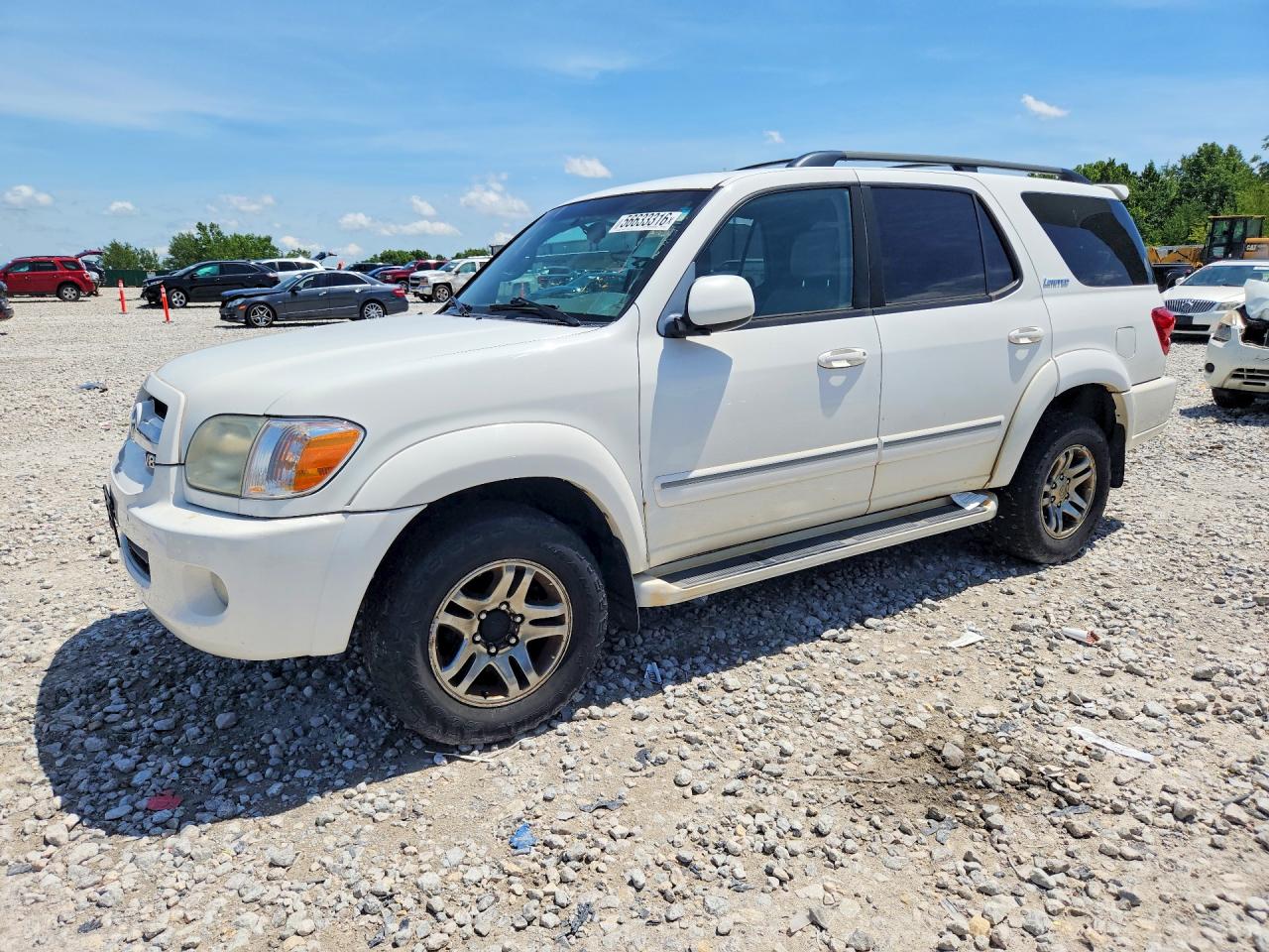 2005 Toyota Sequoia Limited White vin: 5TDBT48A45S252164
