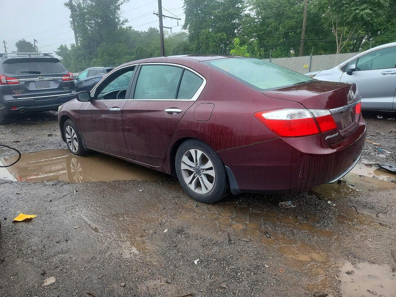 2014 Honda Accord Lx Maroon vin: 1HGCR2F35EA059435