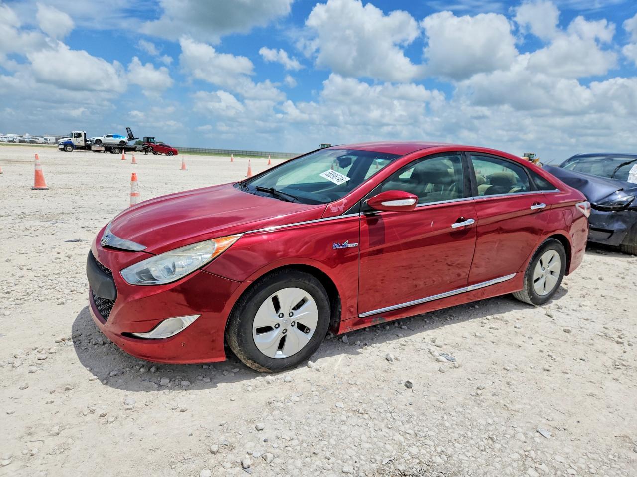 2013 Hyundai Sonata Hybrid Red vin: KMHEC4A4XDA066850