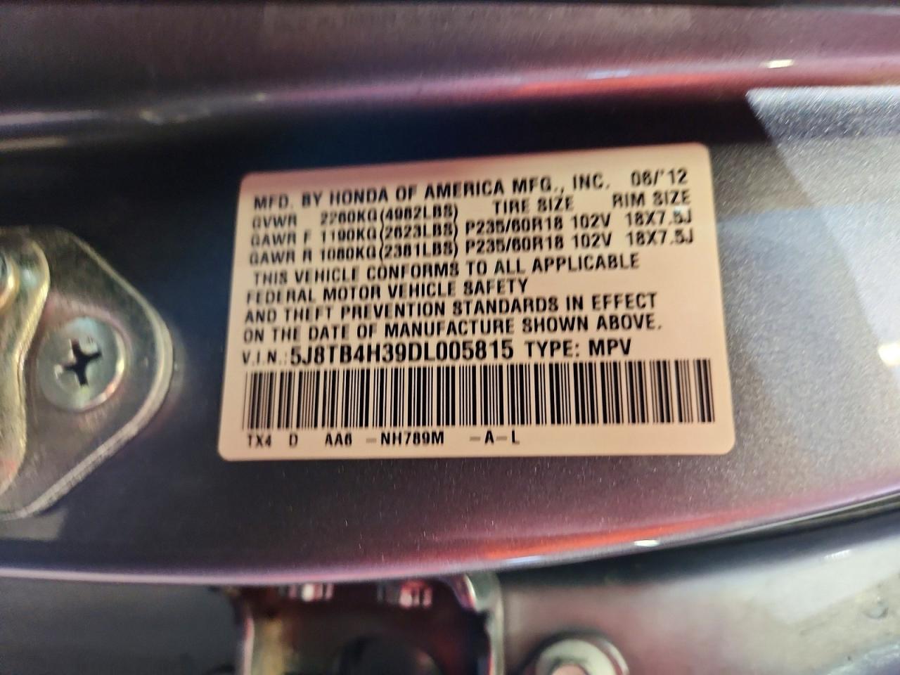 2013 Acura Rdx Gray vin: 5J8TB4H39DL005815