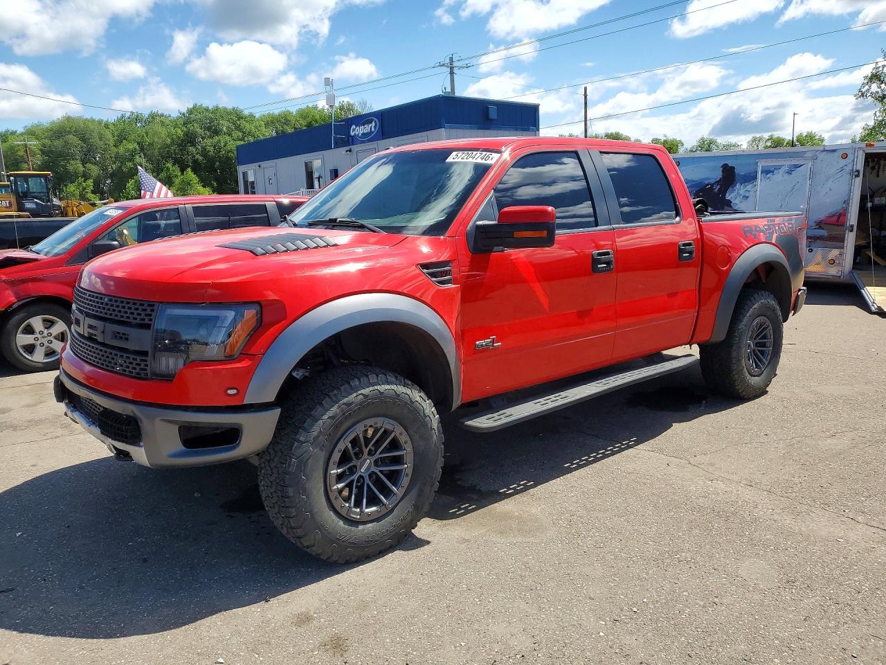 2013 Ford F150 Svt Raptor Красный vin: 1FTFW1R60DFA53659