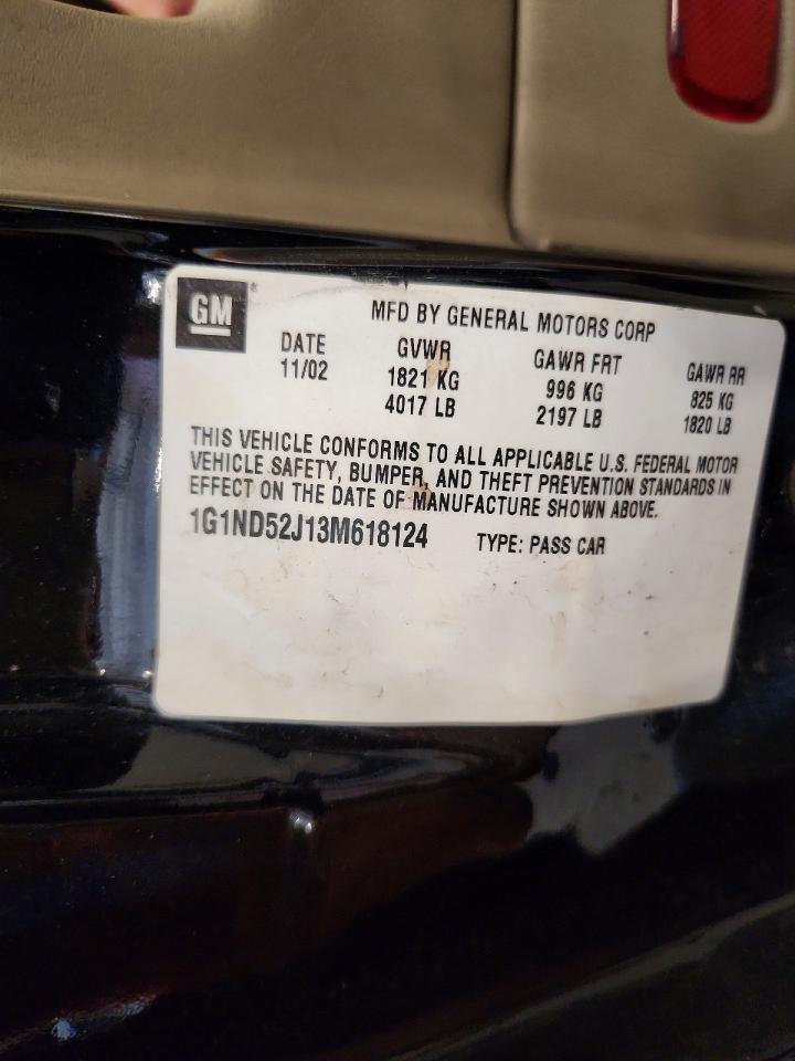 2003 Chevrolet Malibu Black vin: 1G1ND52J13M618124
