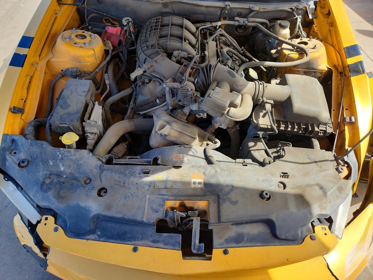 2012 Ford Mustang Yellow vin: 1ZVBP8AM1C5219669