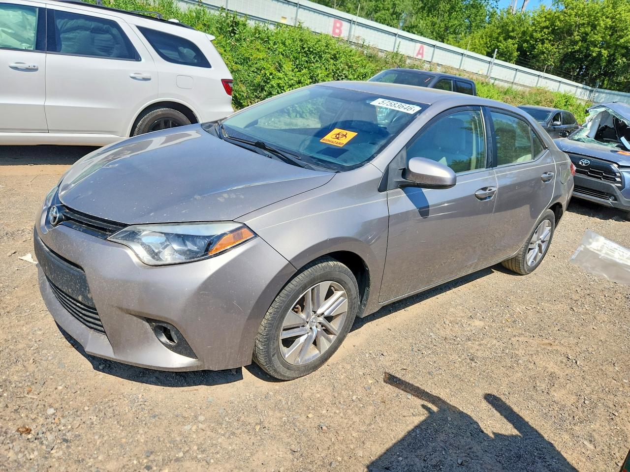 2014 Toyota Corolla Le Eco Plus Gray vin: 2T1BPRHE8EC086938