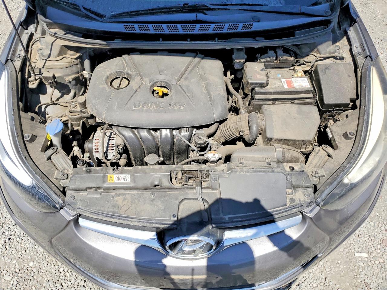 2014 Hyun Elantra Серый vin: 5NPDH4AE5EH511015