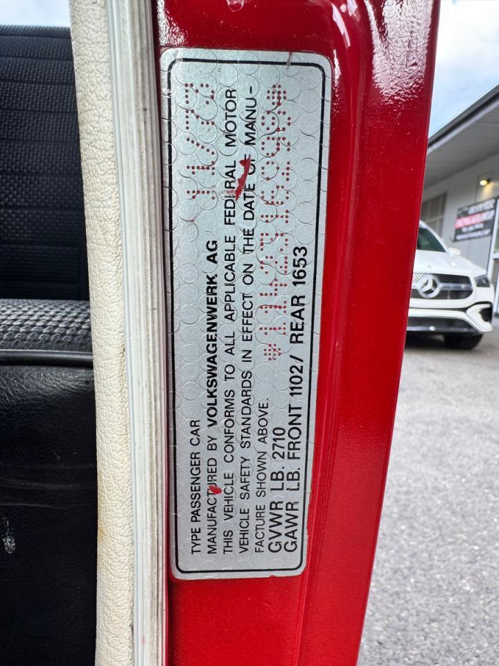 1974 Volkswagen Betl Red vin: 1142316298