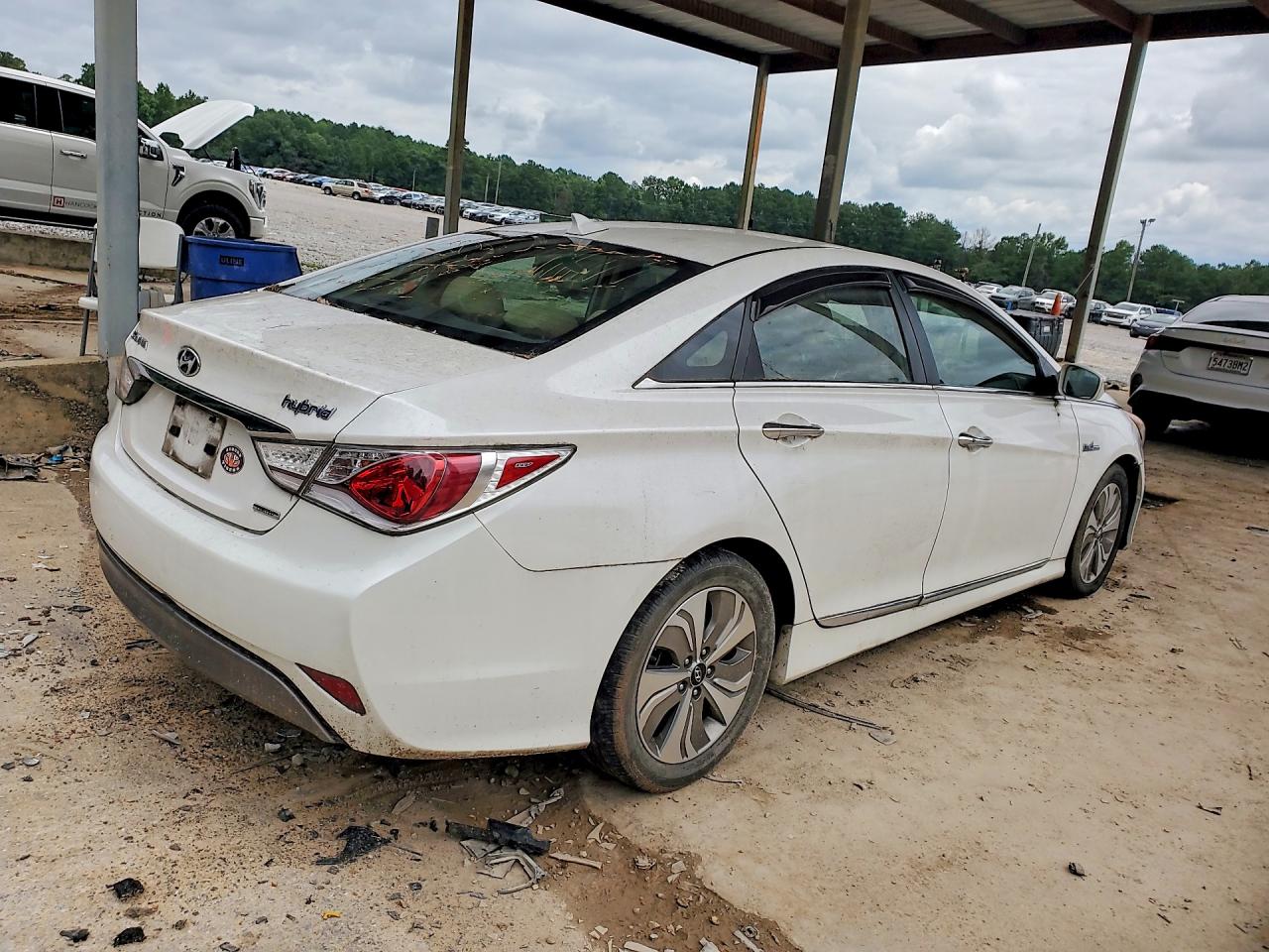 2013 Hyundai Sonata Hybrid White vin: KMHEC4A47DA074209