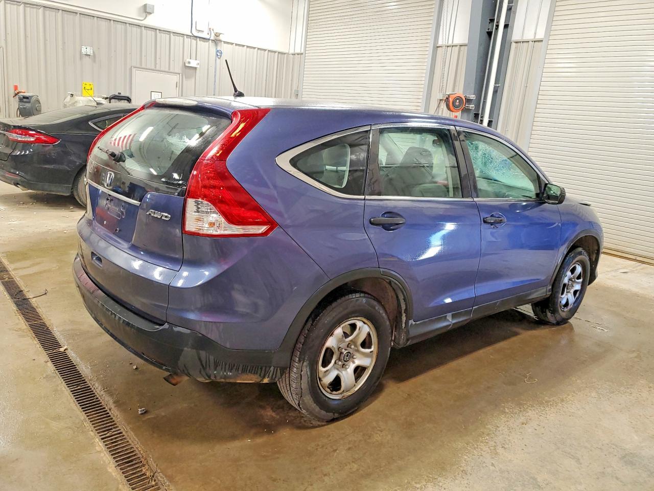2014 Honda Cr-v Lx Blue vin: 2HKRM4H33EH679225
