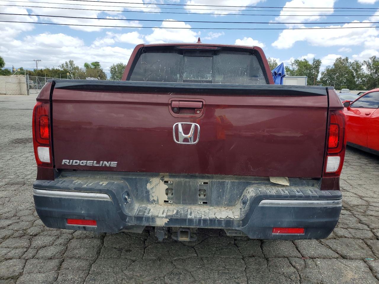2019 Honda Ridgeline Rtl Темно-бордовый vin: 5FPYK2F62KB005202