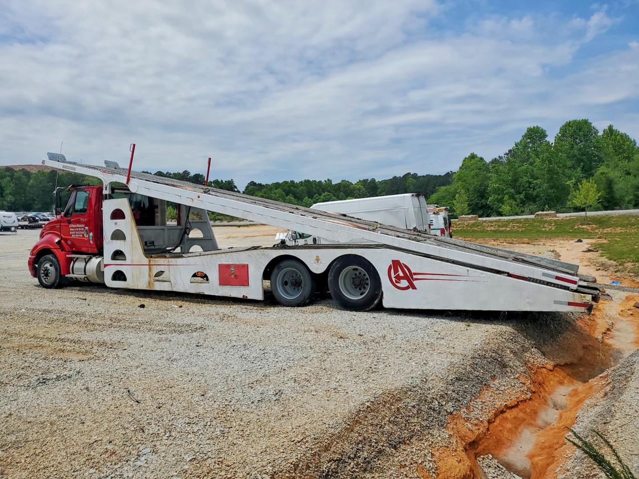 2012 International Prostar - Car Hauler Truck  67500 Max Gtw Fitted By Contrell Red vin: 1HSDESJNXCJ560915