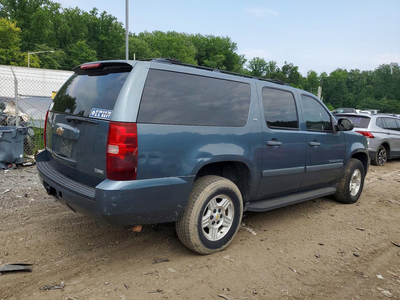 2008 Chevrolet Suburban K1500 Ls Blue vin: 1GNFK163X8J246000